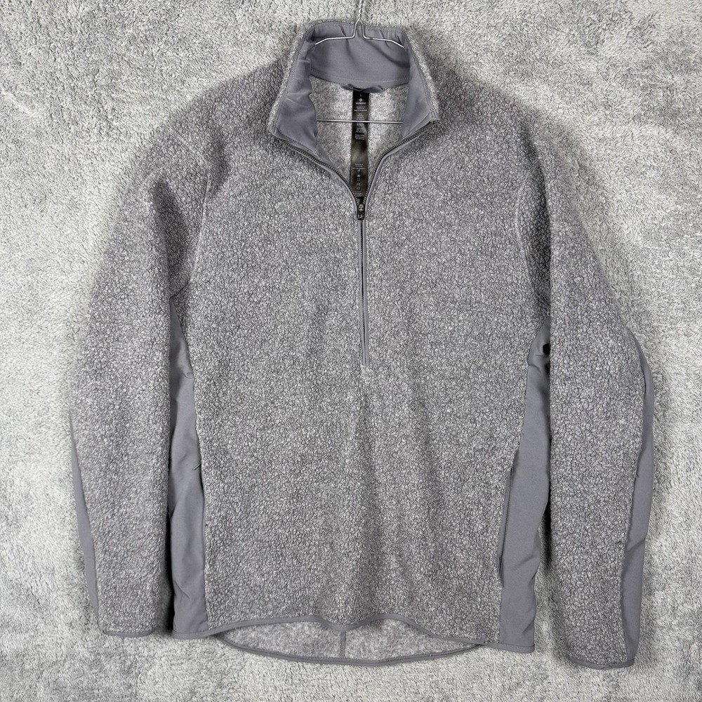 Lululemon Jacket Mens L Tundra Trek Wool Sherpa Fleece 1/2 Zip LM3BT0S Softshell